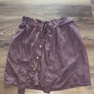 3/$30 Express button up tie waist skirt